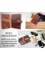 Genuine Leather Passport Cover RFID Blocking Card Holder Brown Travel Wallet